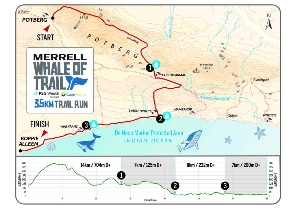 Merrell Whale of Trail Map 35KM 2026 Whale Of Trail Race
